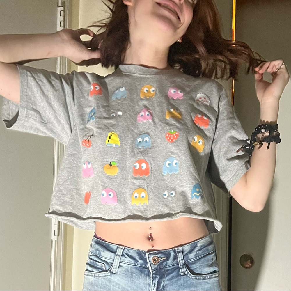 Aeropostale cropped Pac-Man tee